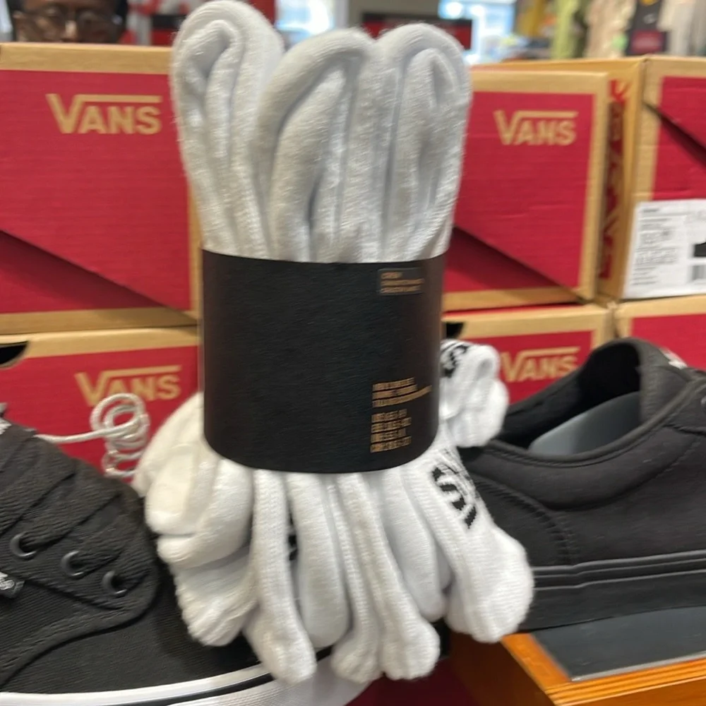 Vans Socks 6 pairs set CREW VANS.
"OFF THE WALL" White/Black 
NWT - Picture 14 of 16